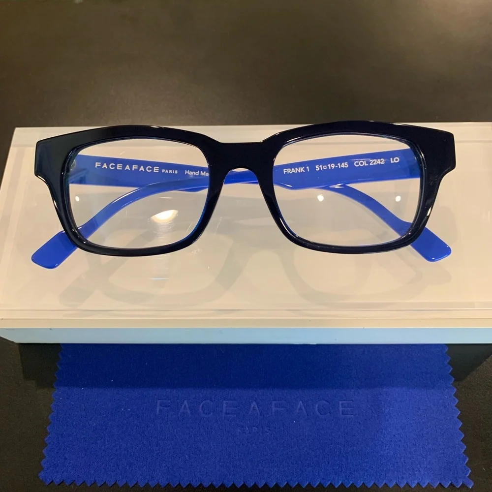 Face à Face Women's Blue Rectangular Glasses